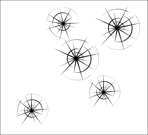 Bullet Shots,pistol, - Bullet Hole (500x458), Png Download
