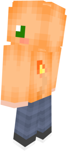 Dfzbpng - Chibi Charmander Minecraft Skin (640x640), Png Download