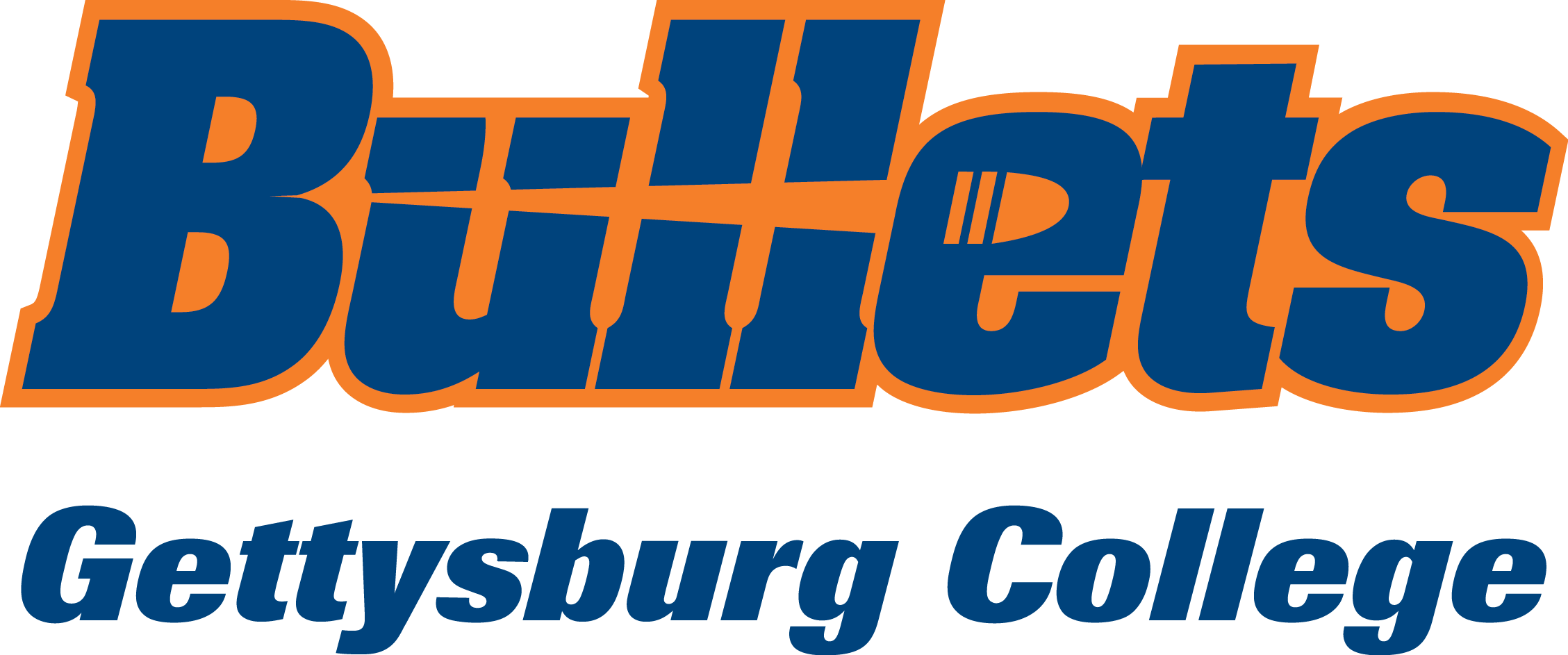Additional Treatments For The Primary Bullets Logo - Gettysburg College Football Logo (2257x943), Png Download