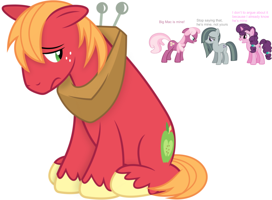 Argument, Big Macintosh, Cheerilee, Marble Pie, Safe, - Sugar Belle And Big Macintosh (960x720), Png Download