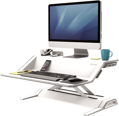 Lotus™ Sit-stand Workstation - Fellowes Lotus Sit Stand Workstation (500x500), Png Download