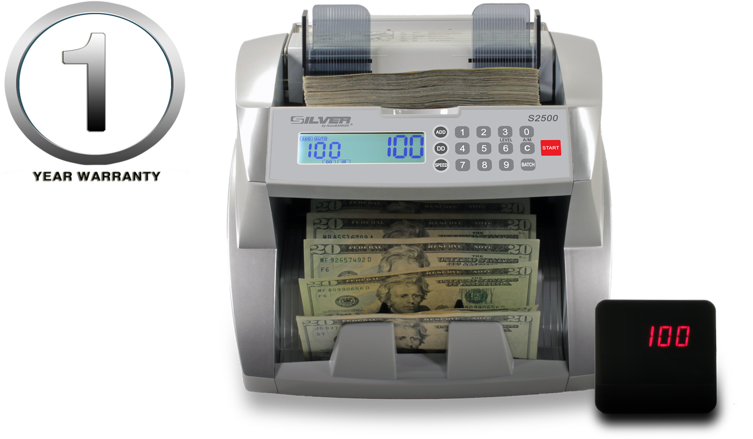 Accubanker S2500 Commercial Bill Counter One Year Warranty - Gadget (2048x1152), Png Download