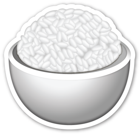 Restaurante Komori - Rice Emoji (480x463), Png Download