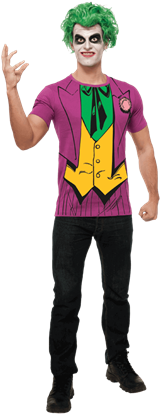 Adult Joker Pinstripe Suit T-shirt - Joker T Shirt Costume (415x415), Png Download