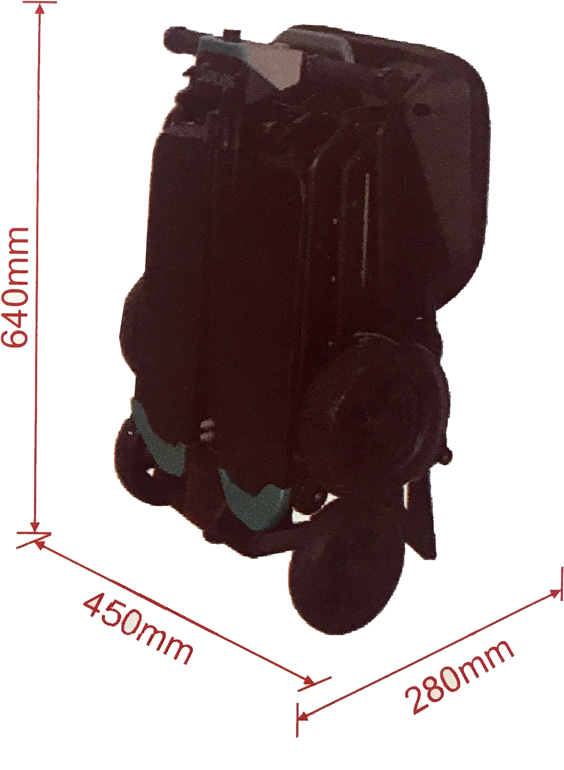 Maleta Foldable Mobility Scooter - Mobility Scooter (1449x1687), Png Download