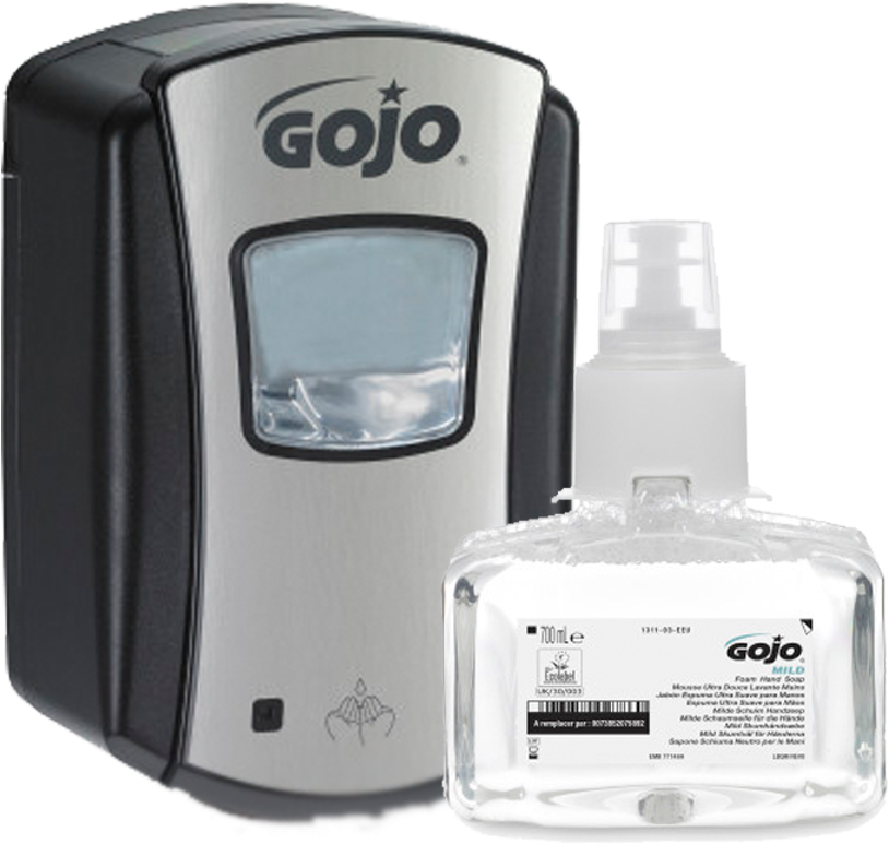 Los Sistemas De Jabón En Espuma Son Beneficiosos Por - Gojo Antibacterial Foam Soap, For Touchfree Dispenser, (1200x1200), Png Download