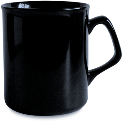 Neil Brothers Sublimation Mug - Plain Black Mug Png (520x519), Png Download