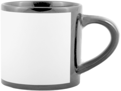 6oz Black Mug White Patch - White Patch Png Hd (500x435), Png Download