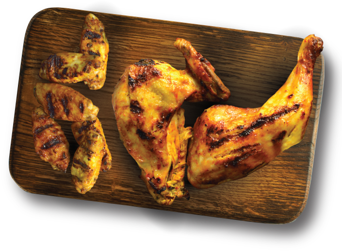 1/4 Grilled Chicken - Barbecue Chicken (717x535), Png Download