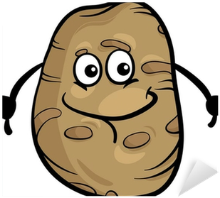 Cute Potato Vegetable Cartoon Illustration Sticker - Tegning Av En Potet (400x400), Png Download