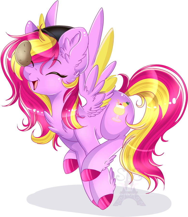 Silent Shadow Wolf, Balancing, Cute, Food, Happy, Oc, - Illustration (1024x1024), Png Download