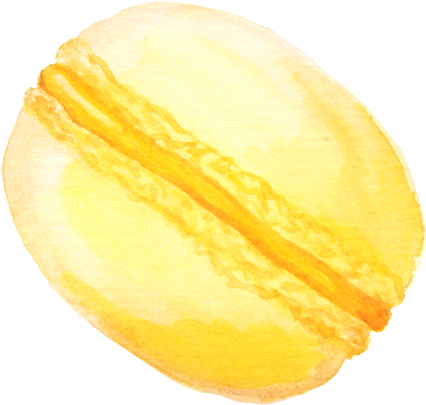 Cartoon Cute Yellow Macaron Transparent - Portable Network Graphics (1024x964), Png Download