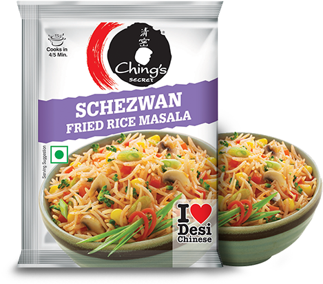 Schezwan Fried Rice Miracle Masala - Ching's Secret (575x461), Png Download