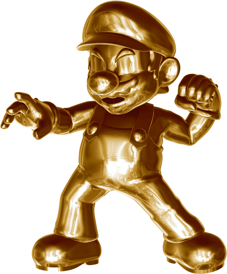 Metal Gold Mario 3 4 By Nibroc Rock-d90bucr - Metal Mario Echo Fighter (1024x1024), Png Download