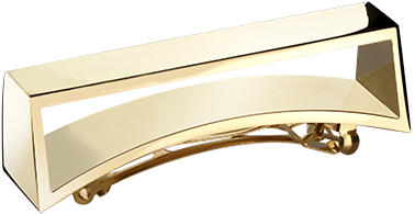 Hair Barrette - Oribe Geometric Gold Plated Metal Barrette, Women's (480x727), Png Download