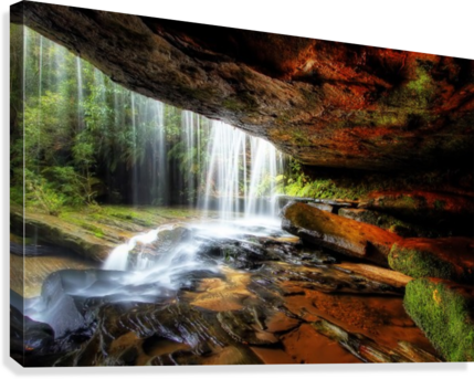 Under The Ledge Canvas Print - Brisbane Waters National Park (429x343), Png Download
