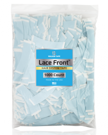 Lace Front Support Tape Straight Strips W/ 1000pcs - Walker Tape New Walker Lace Front Support Blue Liner (600x533), Png Download