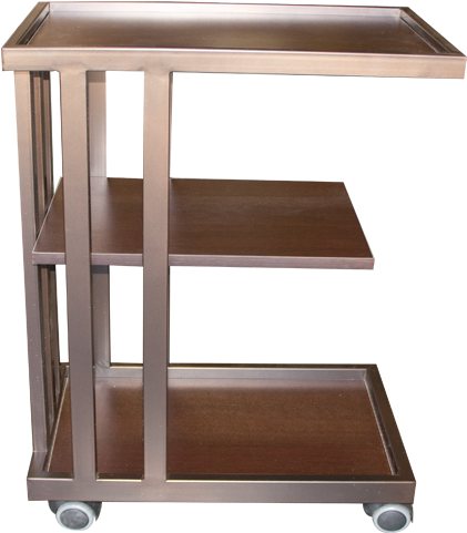 3 Tier Wooden Spa Shelf Rolling Cart- Coffee - Shelf (640x480), Png Download