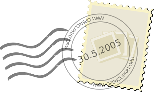 Free Postage Vector Public Domain Vectors - Vintage Postage Stamp Png (500x297), Png Download