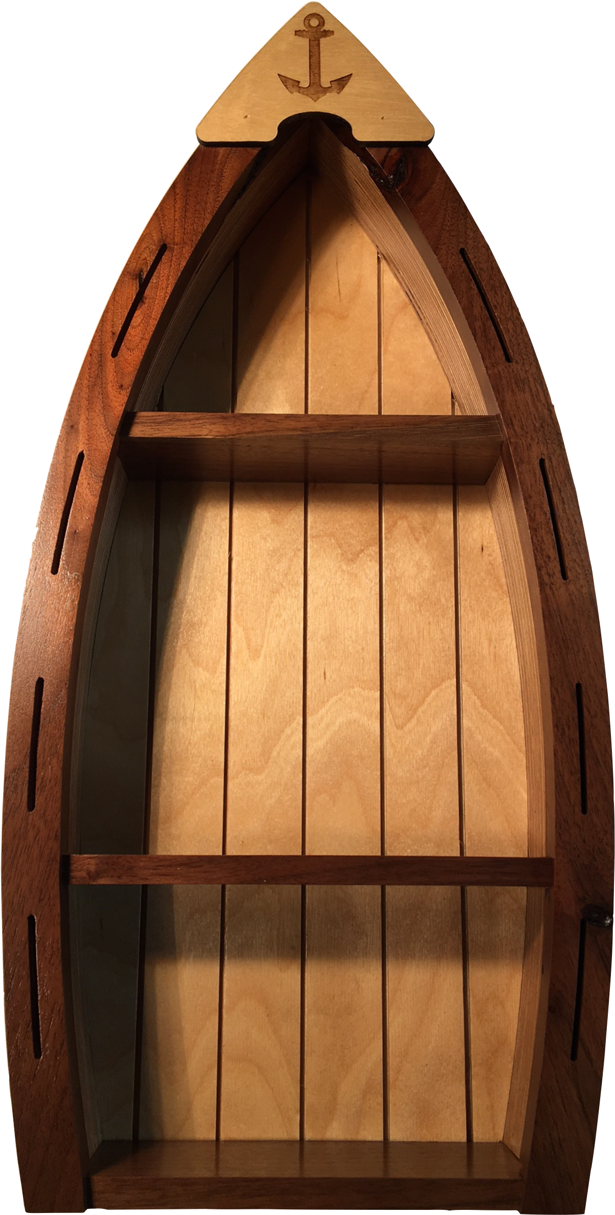 Handcrafted Boat Shelf - Boat (2501x2500), Png Download