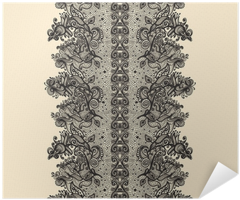 Abstract Lace Ribbon Vertical Seamless Pattern Poster - Abstraction (400x400), Png Download