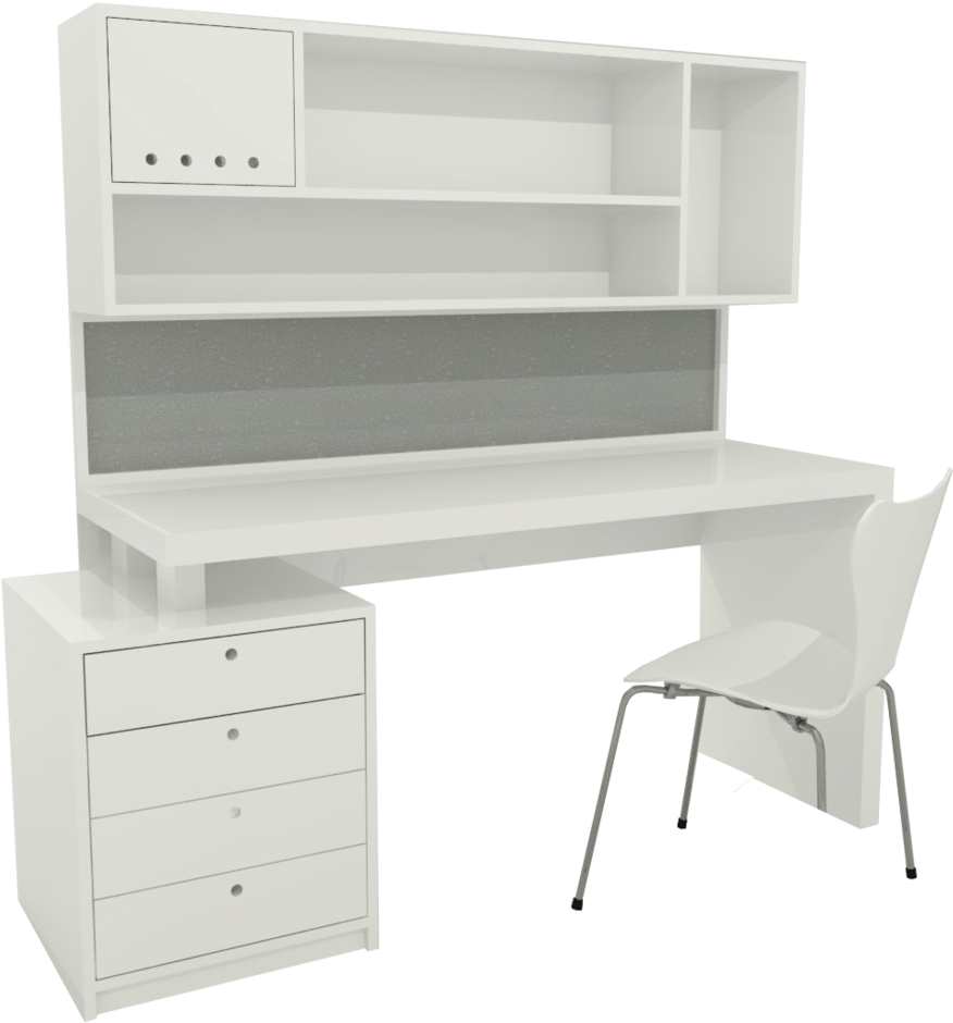 Escritorio Con Alzada 150 - Writing Desk (931x980), Png Download