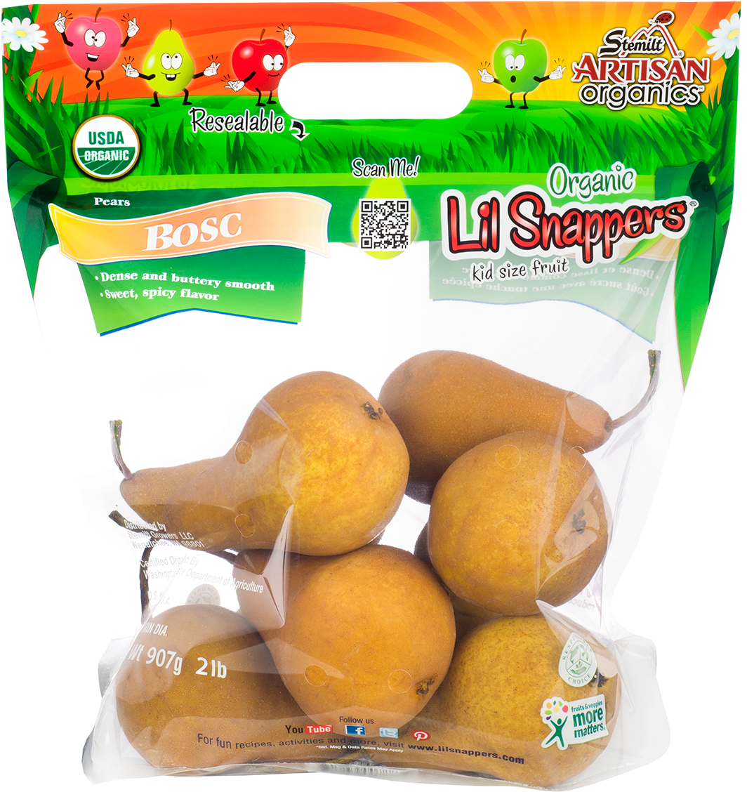 Stemilt's Lil Snappers® K - Organic Bosc Pears (1103x1200), Png Download