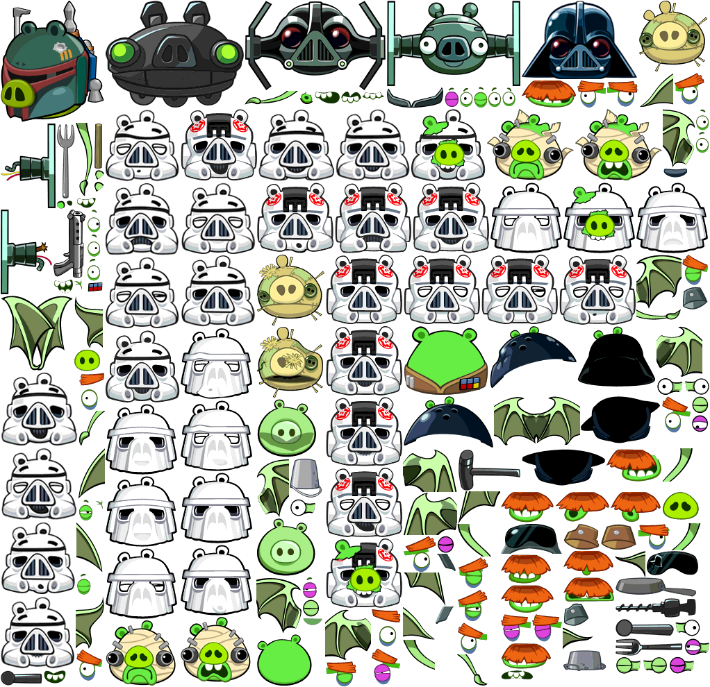 Click For Full Sized Image Pigs - Angry Birds Star Wars Characters All Pigs (1022x990), Png Download