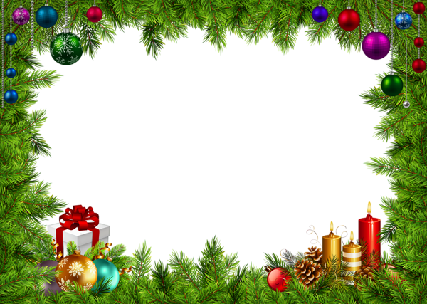 Christmas Border Frame Png Image - Christmas Border Frame Png (600x427), Png Download