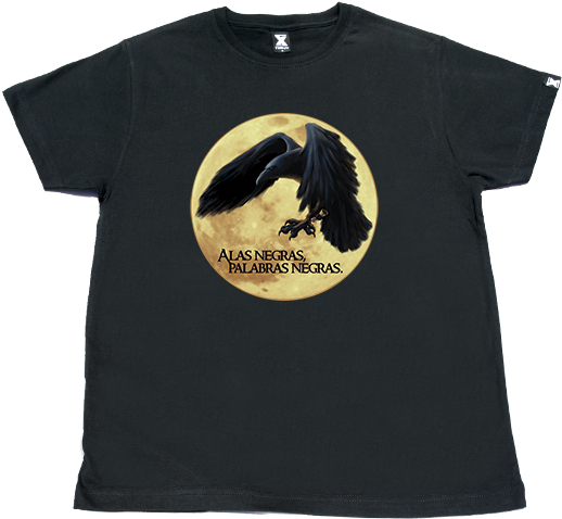 Alas Negras, Palabras Negras - T-shirt (530x560), Png Download