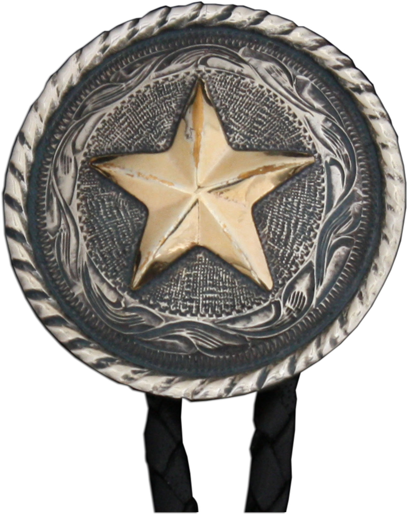 Engraved Sterling Silver Bolo Tie With Rope Edge And - Gold-filled Jewelry (2048x2048), Png Download