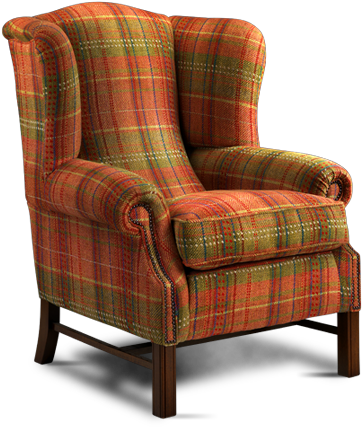 Old English Fabric Chair - Old English Arm Chair (400x460), Png Download