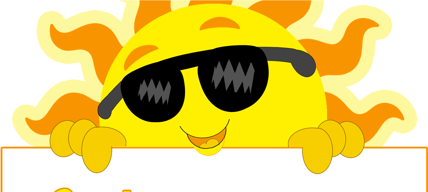 Sunsational Kids Summer Club Graphic Yellow Sun - Cartoon (1468x630), Png Download