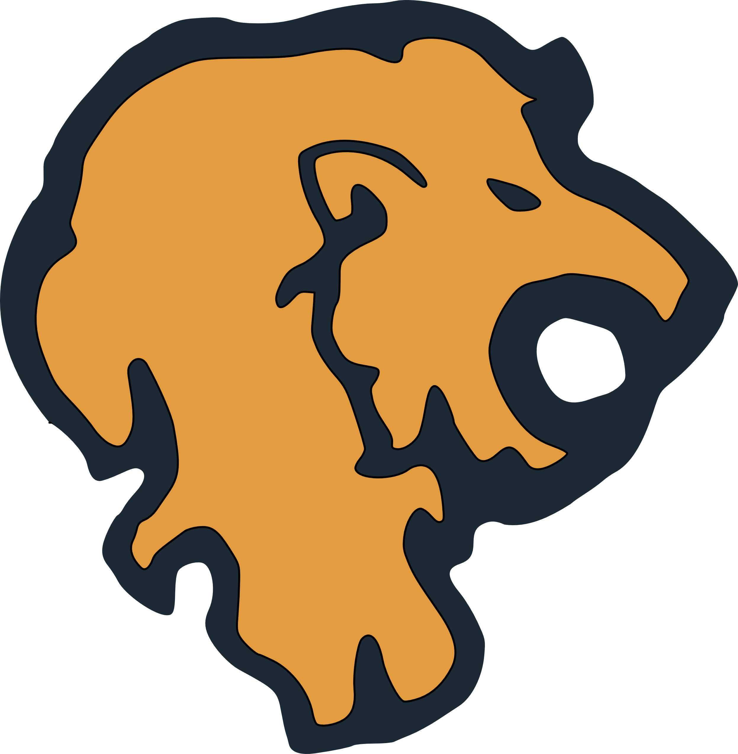 Lion Head Silhouette Png - Lion Head (2493x2547), Png Download