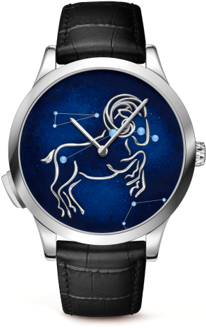 Midnight Zodiac Lumineux Aries Watch,satin-finish Alligator, - Watch (535x535), Png Download