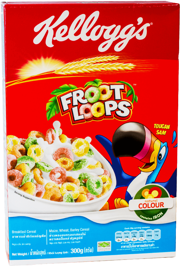Kellogg's Cereal Froot Loops 300 Gm - Froot Loops 300g (1000x1000), Png Download