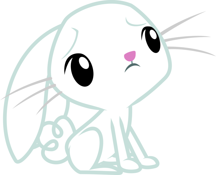 Banner Free Cute Worried Angel Bunny - Sad Angel Bunny (900x730), Png Download