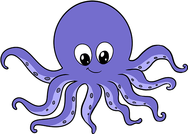 How To Draw Octopus - Draw A Octopus Step By Step (680x678), Png Download