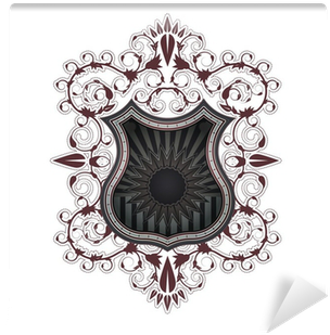 Ornate Shield Label Design Template Wall Mural • Pixers® - Design (400x400), Png Download