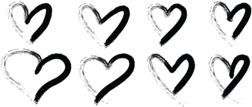 504 Hearts Hand Drawn For Love Graphic Elements - Graphics (580x386), Png Download