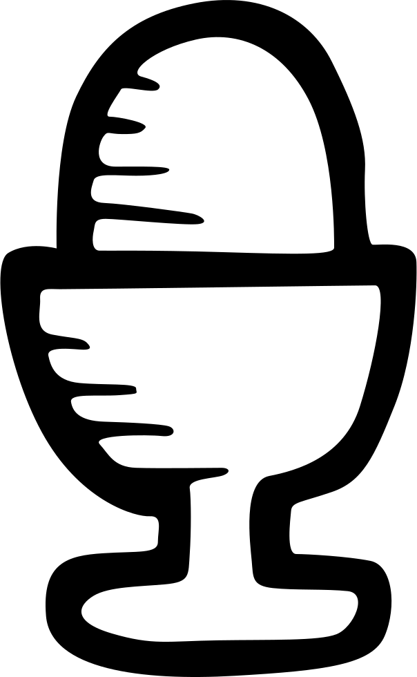 Egg Hand Drawn Food On A Bowl Comments - Food (604x980), Png Download