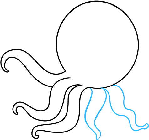 How To Draw Octopus - Drawing (680x678), Png Download