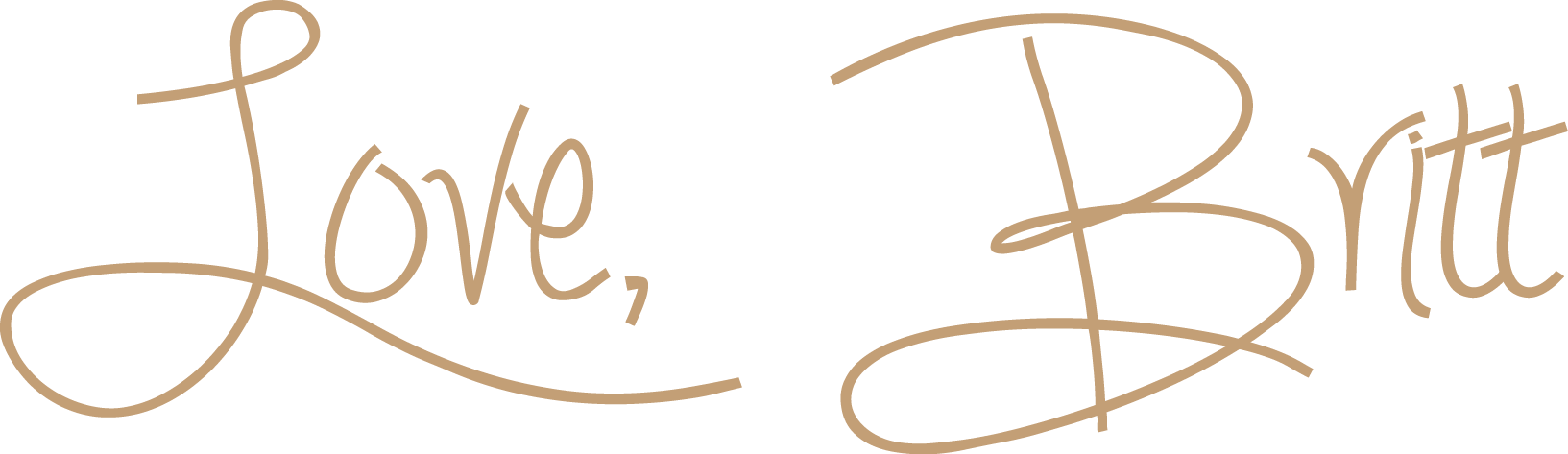 Love Britt - Calligraphy (1633x473), Png Download