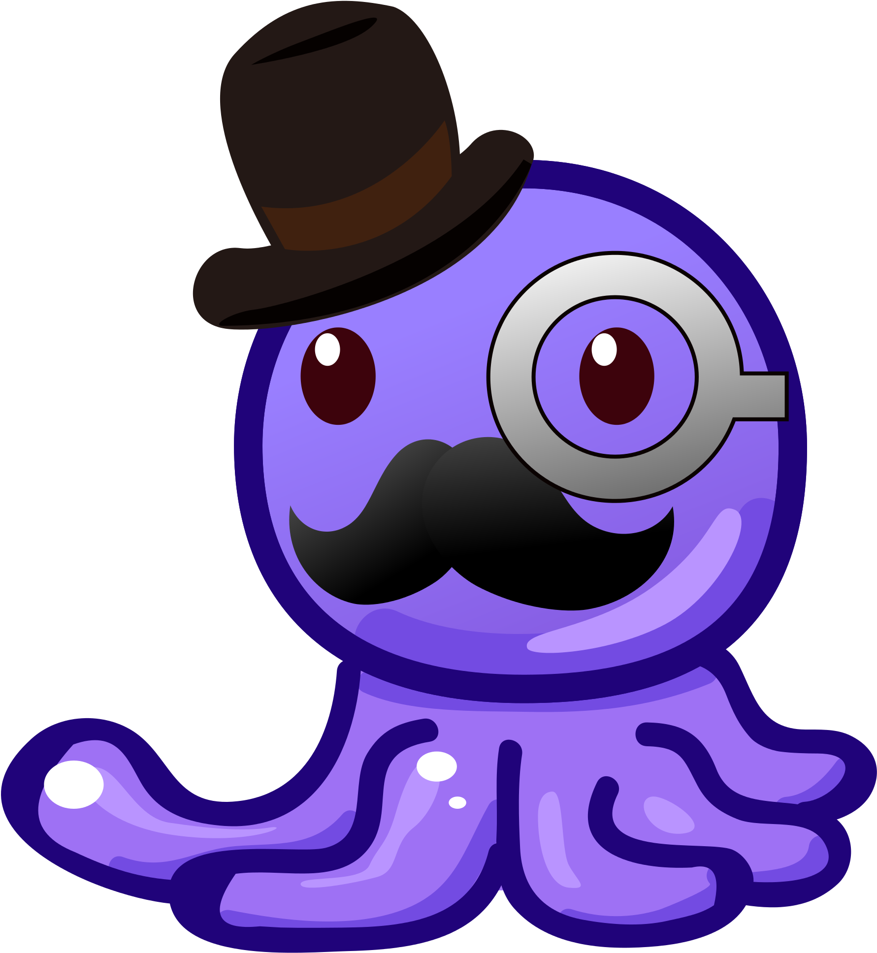 Open - Gentleman Octopus (2000x2000), Png Download
