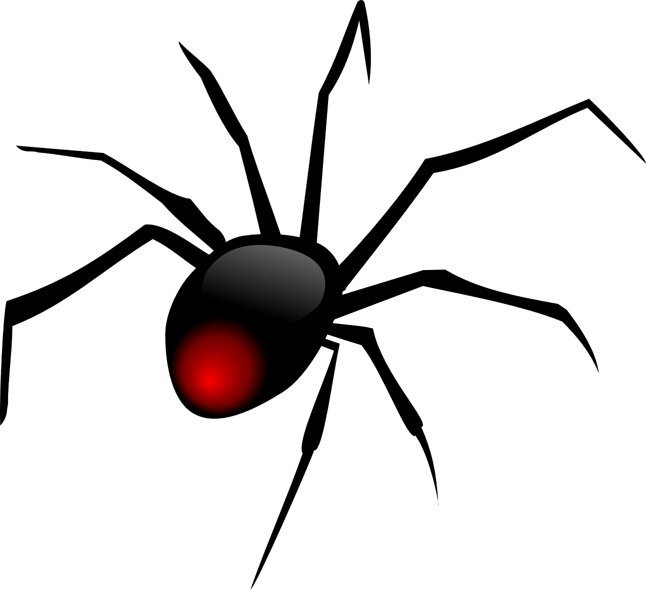 Dibujo Araña Png - Spider Clipart Png (1280x1167), Png Download