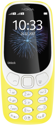 Mobiles - Nokia 3310 Dual Sim Mobile Phone Yellow - (600x600), Png Download