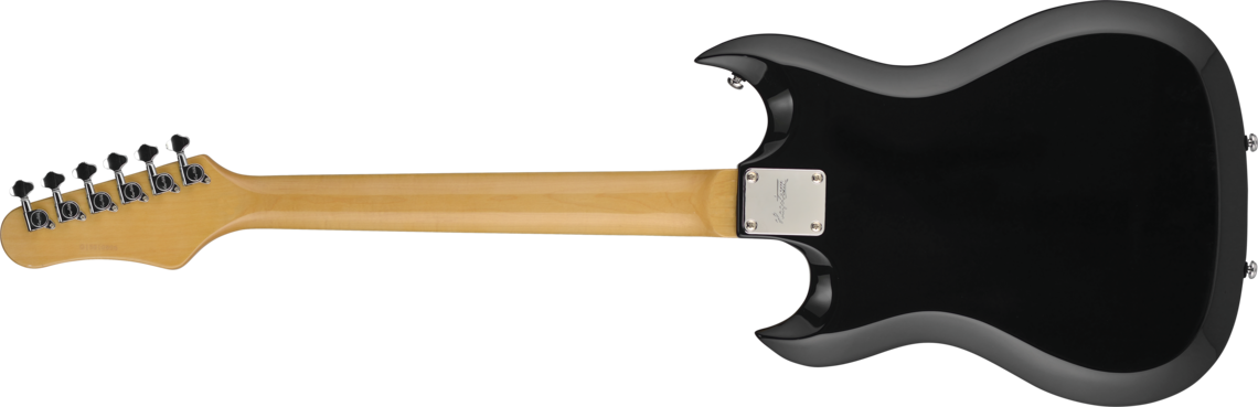 Hagstrom H-ii Black Back - Squier Bullet Mustang Hh Black (1140x369), Png Download