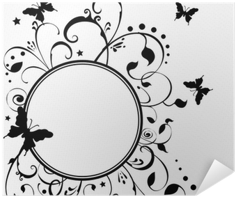 Butterflies Flowers Stars Background Abstract Silhouette - Butterflies And Stars (400x400), Png Download