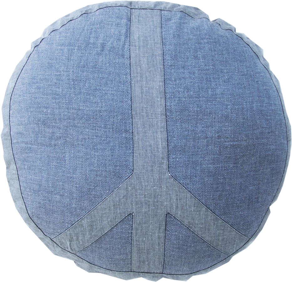Peace Out Linen Circle Cushion - Living Home Jersey Uni (kissenbezug, 50 X 70 Cm) (1000x1000), Png Download