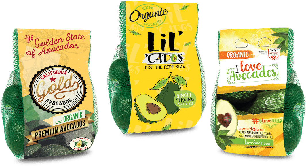 Our Brands - Avocados Packaging (1118x607), Png Download